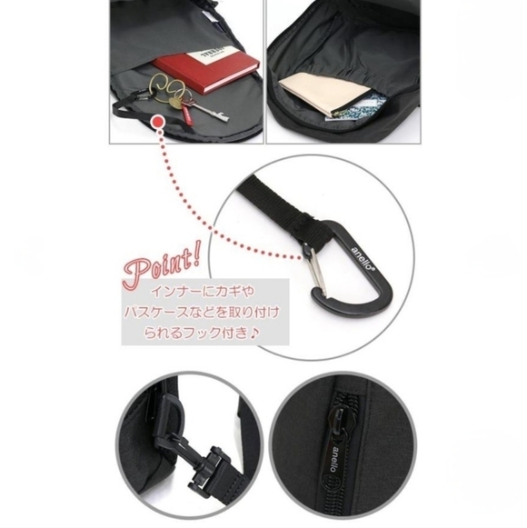 Anello One Shoulder Backpack Pink main image 10